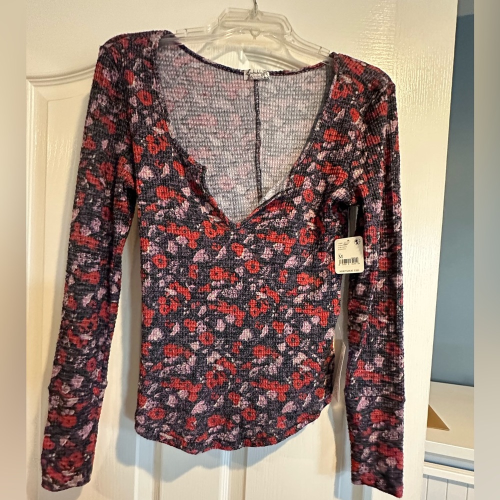Free People NWT Floral Top
